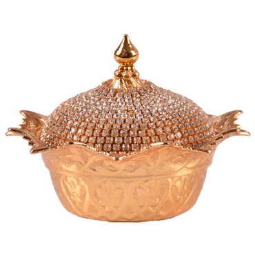 Metal Turkish Swaroski Gold Coffee Cup Set Of 6 With Velvet Gift Box - Standart - 7