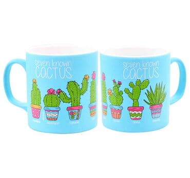 Cactus Themed Ceramic Custom Printed Mug - 10