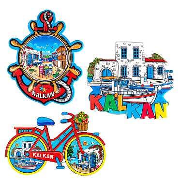 Kalkan Themed Wooden Customised 2D Souvenir Fridge Magnet - 3