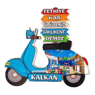 Kalkan Themed Wooden Customised 2D Souvenir Fridge Magnet - 7