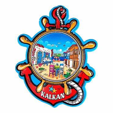 Kalkan Themed Wooden Customised 2D Souvenir Fridge Magnet - 4