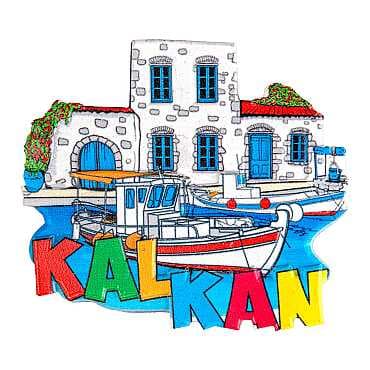 Kalkan Themed Wooden Customised 2D Souvenir Fridge Magnet - 5