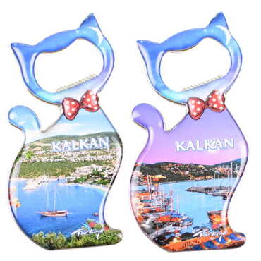 Toptan Kalkan Temalı Myros Metal Kedi Açacak Magnet 97x48 mm - 3
