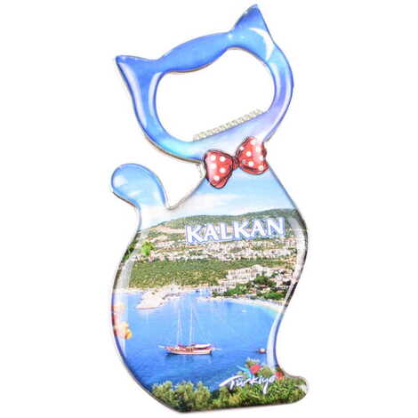 Toptan Kalkan Temalı Myros Metal Kedi Açacak Magnet 97x48 mm - 5