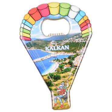 Kalkan Themed Parachute Shaped Metal Magnetic Opener 113x75 mm - 5