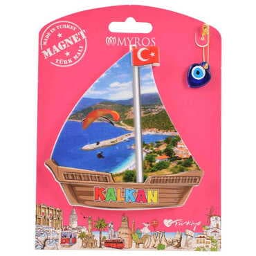 Kalkan Themed Plastic Base UV Printed Custom Backing Carded Fridge Magnet - 3