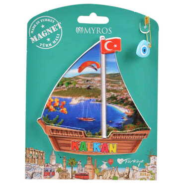Kalkan Themed Plastic Base UV Printed Custom Backing Carded Fridge Magnet - 4