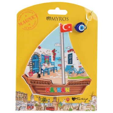 Kalkan Themed Plastic Base UV Printed Custom Backing Carded Fridge Magnet - 5