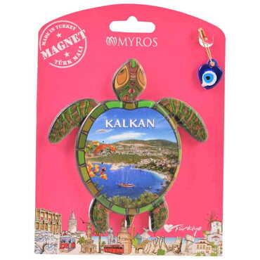 Kalkan Themed Plastic Base UV Printed Custom Backing Carded Fridge Magnet - 11