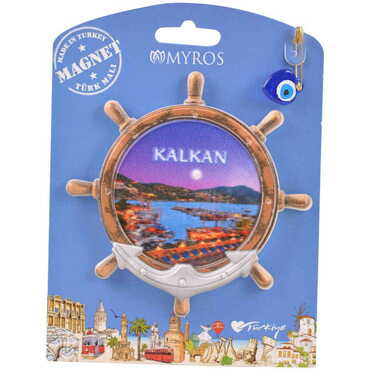 Kalkan Themed Plastic Base UV Printed Custom Backing Carded Fridge Magnet - 17