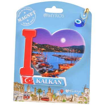 Kalkan Themed Plastic Base UV Printed Custom Backing Carded Fridge Magnet - 19