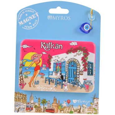 Kalkan Themed Plastic Base UV Printed Custom Backing Carded Fridge Magnet - 20