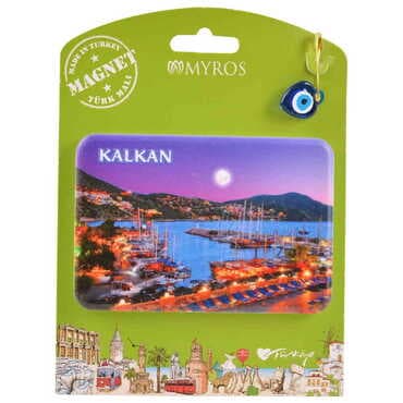 Kalkan Themed Plastic Base UV Printed Custom Backing Carded Fridge Magnet - 21