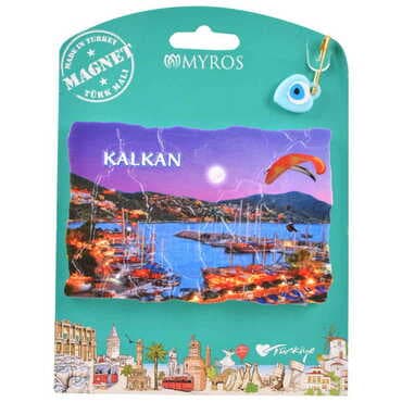 Kalkan Themed Plastic Base UV Printed Custom Backing Carded Fridge Magnet - 23