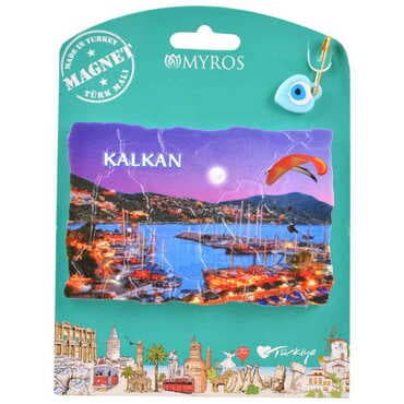 Kalkan Themed Plastic Base UV Printed Custom Backing Carded Fridge Magnet - 24