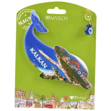 Kalkan Themed Plastic Base UV Printed Custom Backing Carded Fridge Magnet - 26