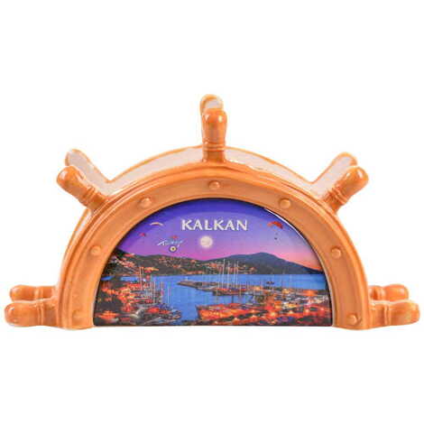 Kalkan Themed Anchor Shaped Ceramic Napkin Holder