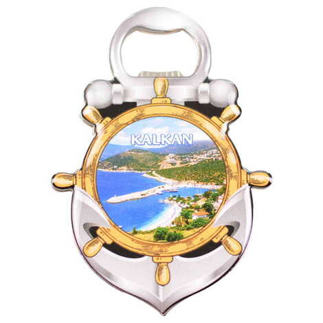 Kalkan Themed Anchor Shaped Metal Magnetic Bottle Opener 105x72 mm