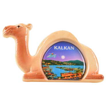 Myros - Kalkan Themed Ceramic Camel Shaped Fridge Magnet