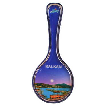 Myros - Kalkan Themed Ceramic Spoon Shaped Fridge Magnet