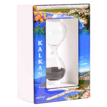 Kalkan Themed Custom Logo Printed Wooden Hourglass - Thumbnail