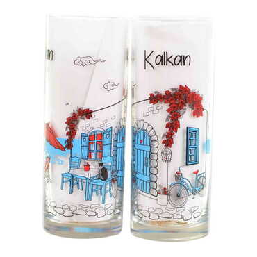 Kalkan Themed Custom Printed Raki-Ouzo Glass - Thumbnail