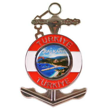 Myros - Kalkan Themed Customised Metal Anchor Fridge Magnet