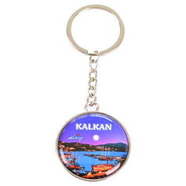 Myros - Kalkan Themed Metal Round Keychain 40x100 mm