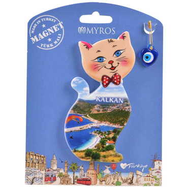 Kalkan Themed Plastic Base UV Printed Custom Backing Carded Fridge Magnet - Thumbnail