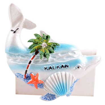 Kalkan Themed Polyester Stoned And Nacrous Fridge Magnet - Thumbnail