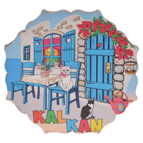 Kalkan Themed Wooden Customised Souvenir Coaster 90mm