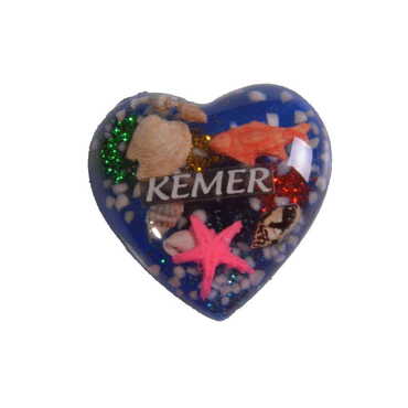 Myros - Kalp Temalı Şeffaf Polyester Magnet