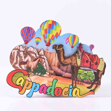 Cappodocia Themed Wooden Customised 2D Souvenir Fridge Magnet - 2
