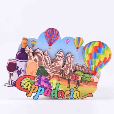 Cappodocia Themed Wooden Customised 2D Souvenir Fridge Magnet - 3