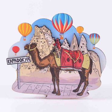 Cappodocia Themed Wooden Customised 2D Souvenir Fridge Magnet - 5