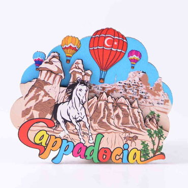 Cappodocia Themed Wooden Customised 2D Souvenir Fridge Magnet - 6