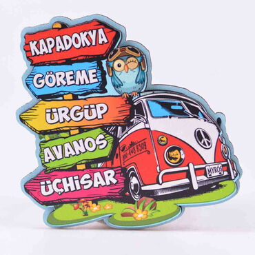 Cappodocia Themed Wooden Customised 2D Souvenir Fridge Magnet - 7
