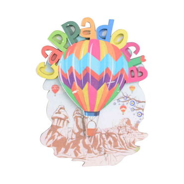 Cappodocia Themed Wooden Customised 2D Souvenir Fridge Magnet - 8