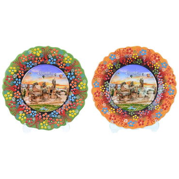 Wholesale Cappadocia Themed Myros Ceramic Picture Plate 18 cm - 4
