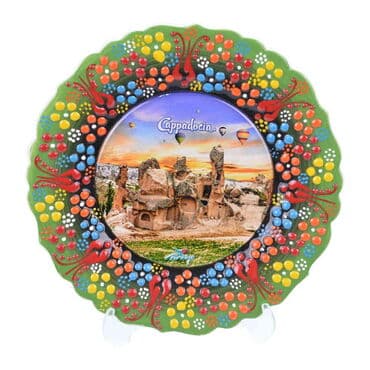 Wholesale Cappadocia Themed Myros Ceramic Picture Plate 18 cm - 6