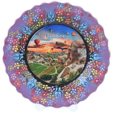 Wholesale Cappadocia Themed Myros 25 cm Decorative Plate