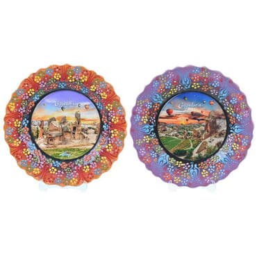 Wholesale Cappadocia Themed Myros 25 cm Decorative Plate - 4