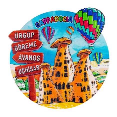 Kapadokya Temalı MYROS 20 CM UV POLYESTER TABAK - 1