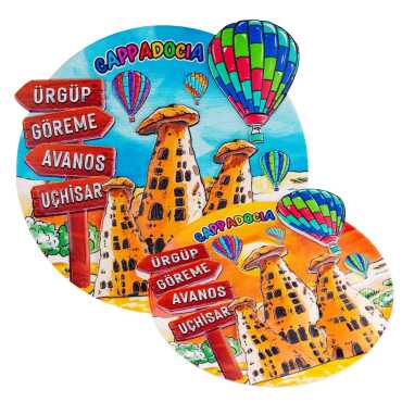 Kapadokya Temalı MYROS 20 CM UV POLYESTER TABAK - 2