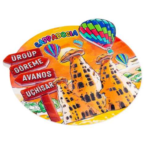 Kapadokya Temalı MYROS 20 CM UV POLYESTER TABAK - 3