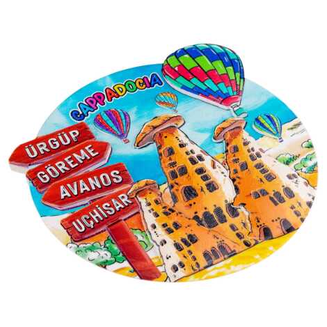 Kapadokya Temalı MYROS 20 CM UV POLYESTER TABAK - 7
