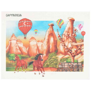 Myros - Kapadokya Temalı Myros Ahşap Kartpostal 116x150 mm