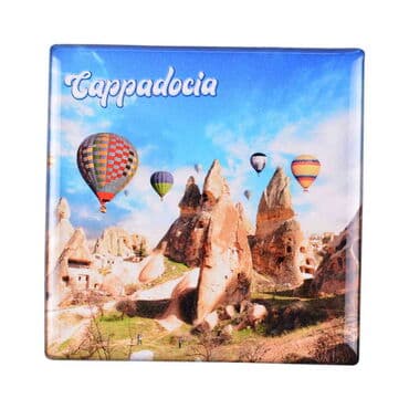 Wholesale Cappadocia Themed Myros Large Square Refrigerator Magnet 80x80 mm - 6