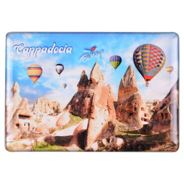 Wholesale Cappadocia Themed Myros Rectangular Refrigerator Magnet 80x55 mm - 5