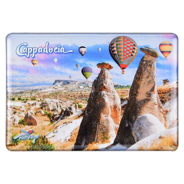 Wholesale Cappadocia Themed Myros Rectangle Refrigerator Magnet 95x65 mm